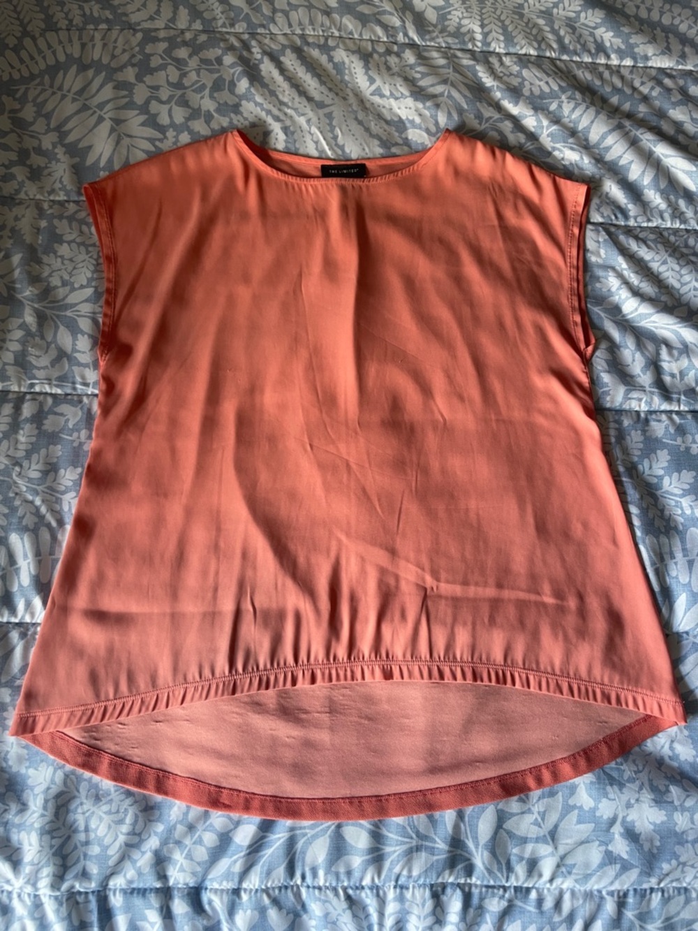 The Limited Coral-Orange Cap Sleeve Tank